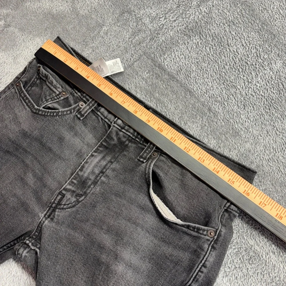 Levi's 514 Straight Fit Jeans Mens 32x30 Black Good Stretch Denim Zip Fly
